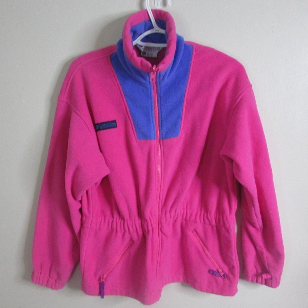 Columbia Girls Jacket 14 16 Pink Fleece Zip